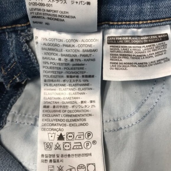 Levi's Classic Mid Rise Skinny Tuxedo Stripe Jeans - Picture 6 of 7